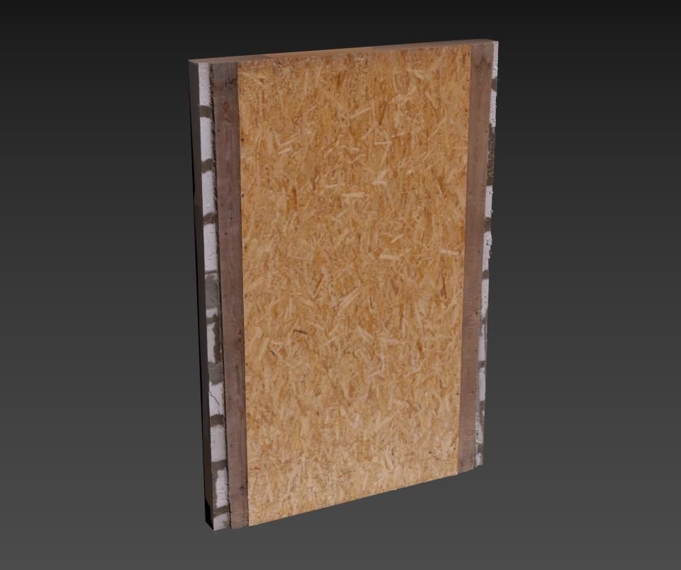 Ultra realistic  Oriented strand board panels Scan 3D model_8