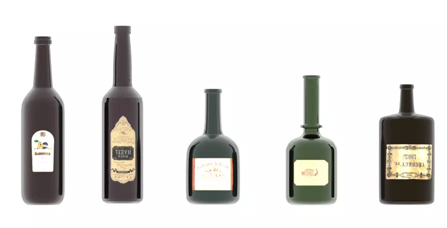 empty bottle wine 3D model_0