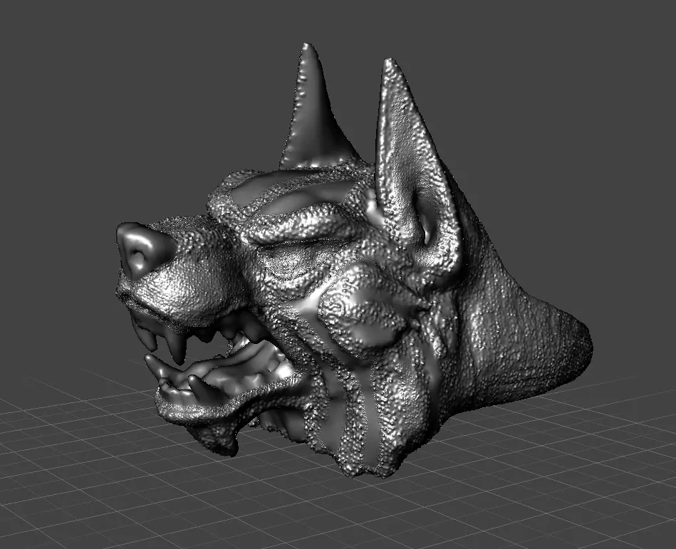 wolf ring 3D print model_0