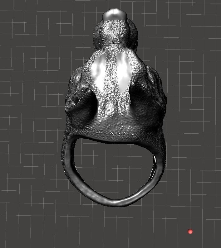 wolf ring 3D print model_2