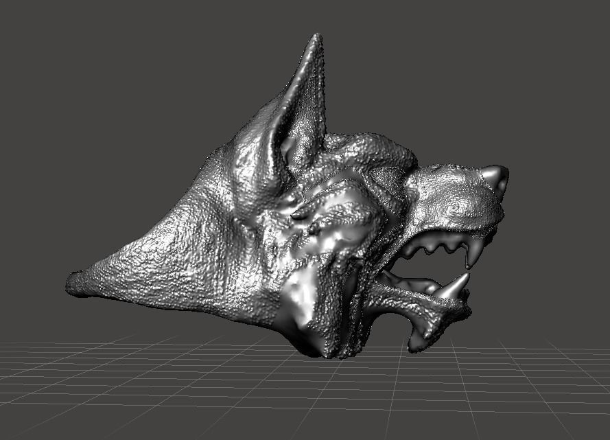 wolf ring 3D print model_1