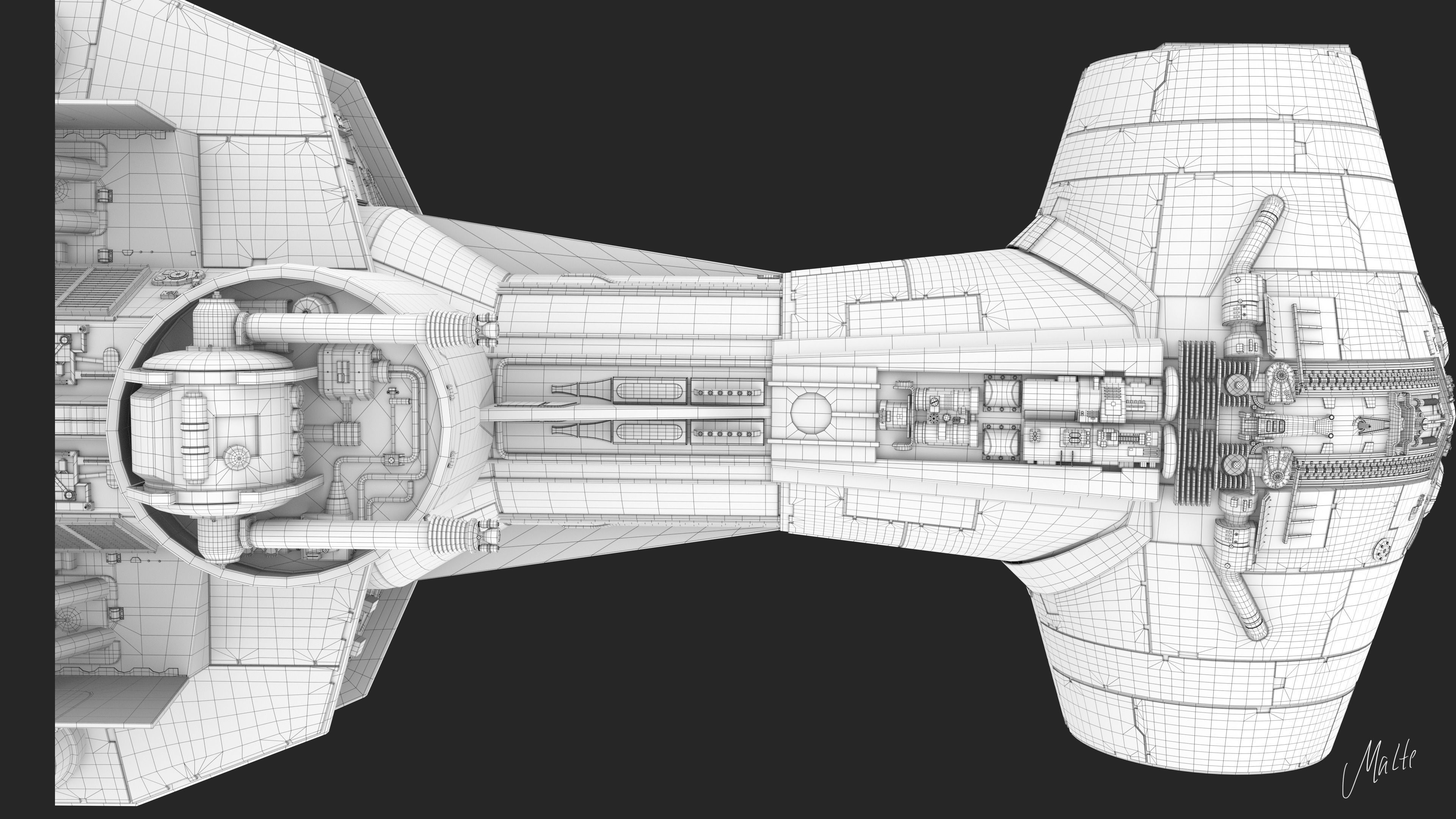 Tantive IV - Blockade Runner - Corellian Corvette Free 3D model_15