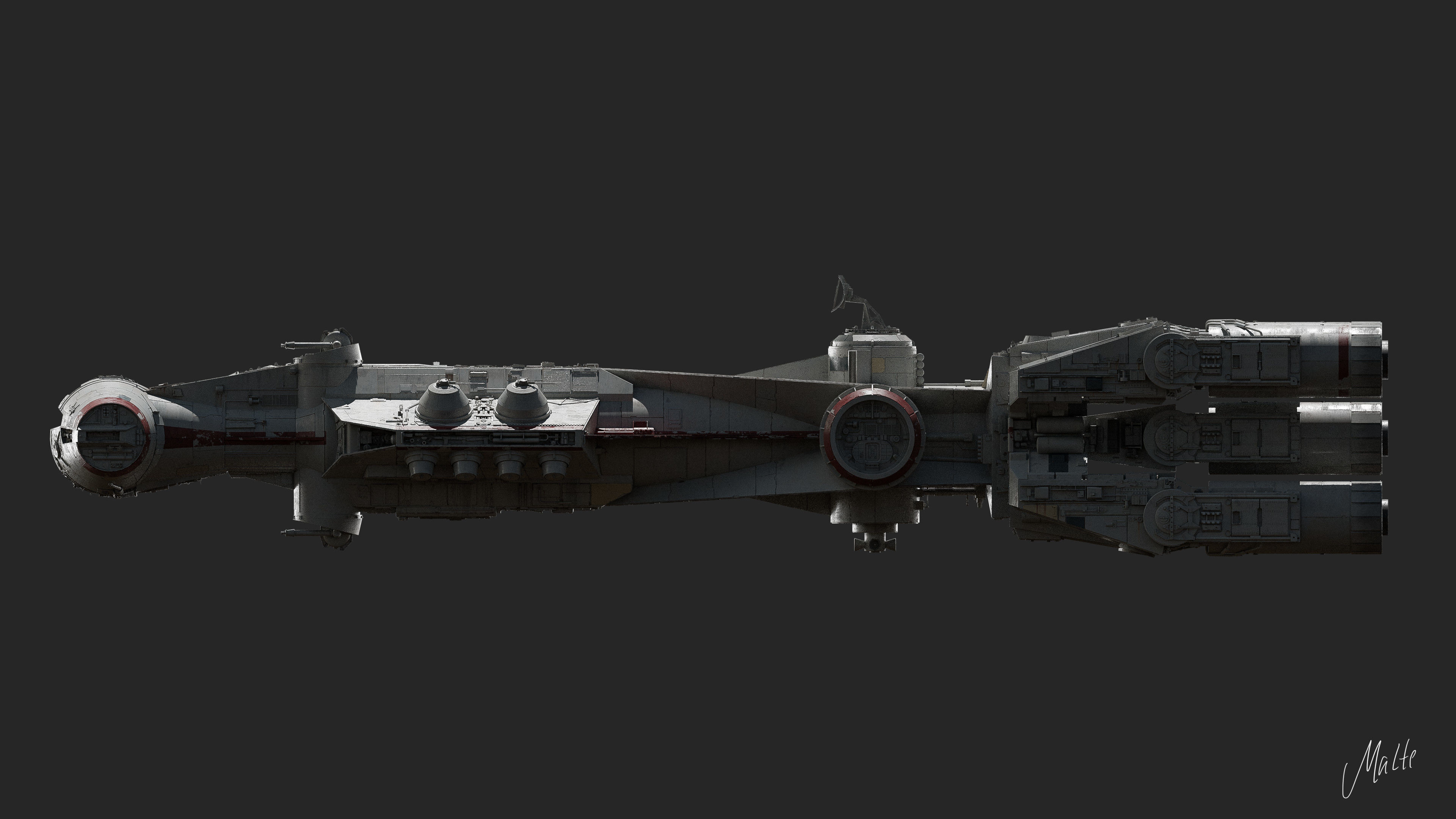 Tantive IV - Blockade Runner - Corellian Corvette Free 3D model_9