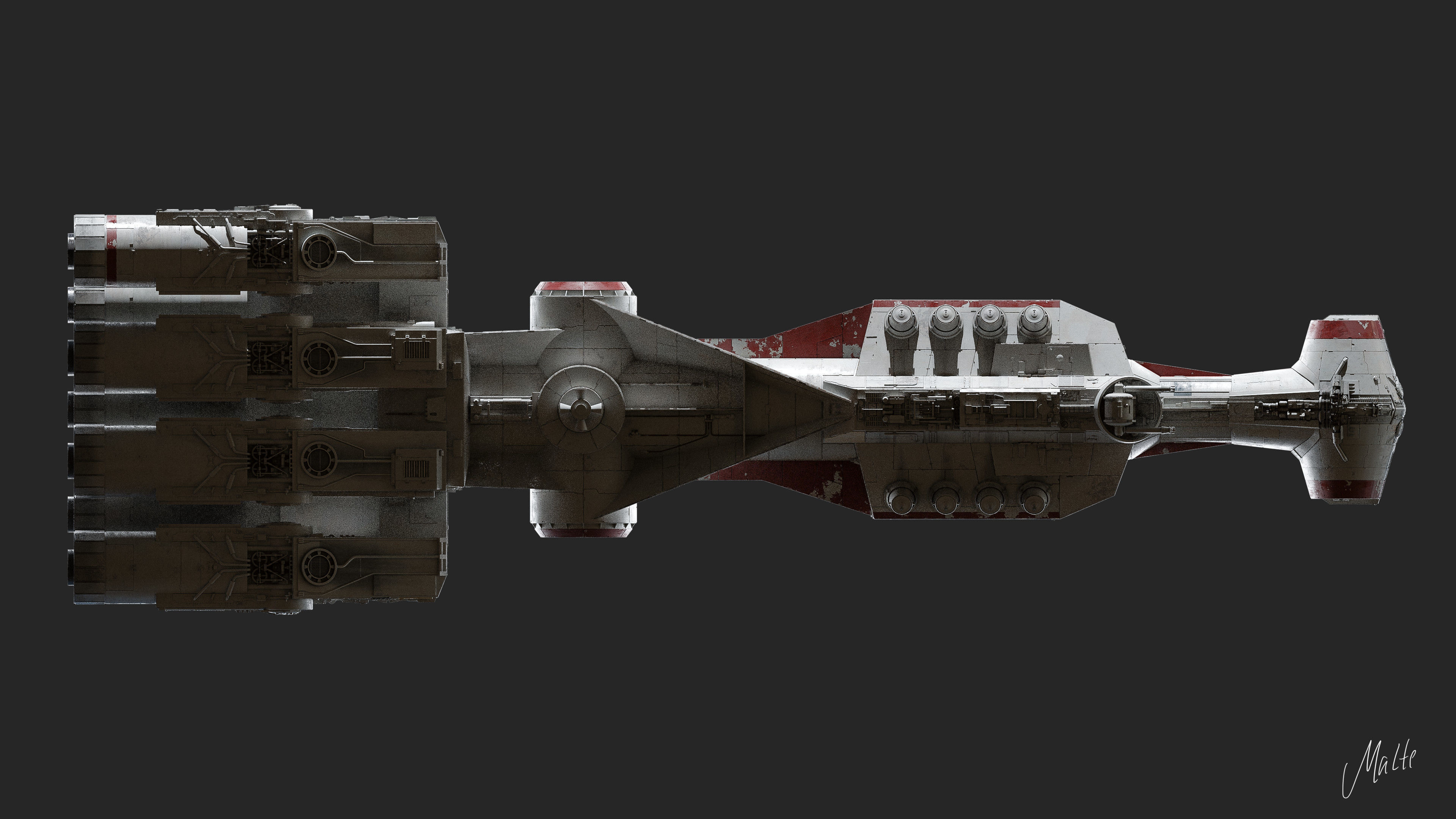 Tantive IV - Blockade Runner - Corellian Corvette Free 3D model_10