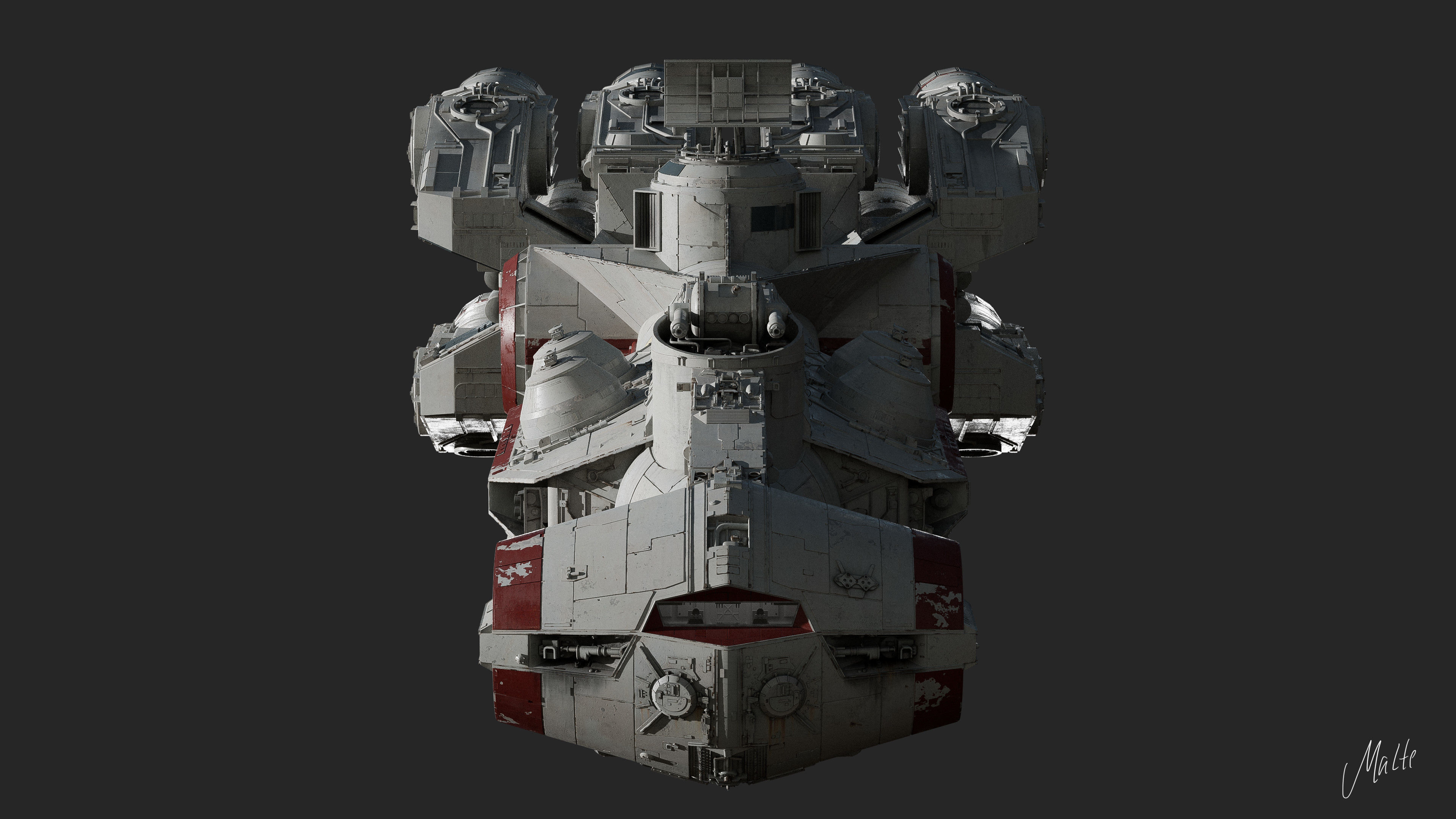 Tantive IV - Blockade Runner - Corellian Corvette Free 3D model_12