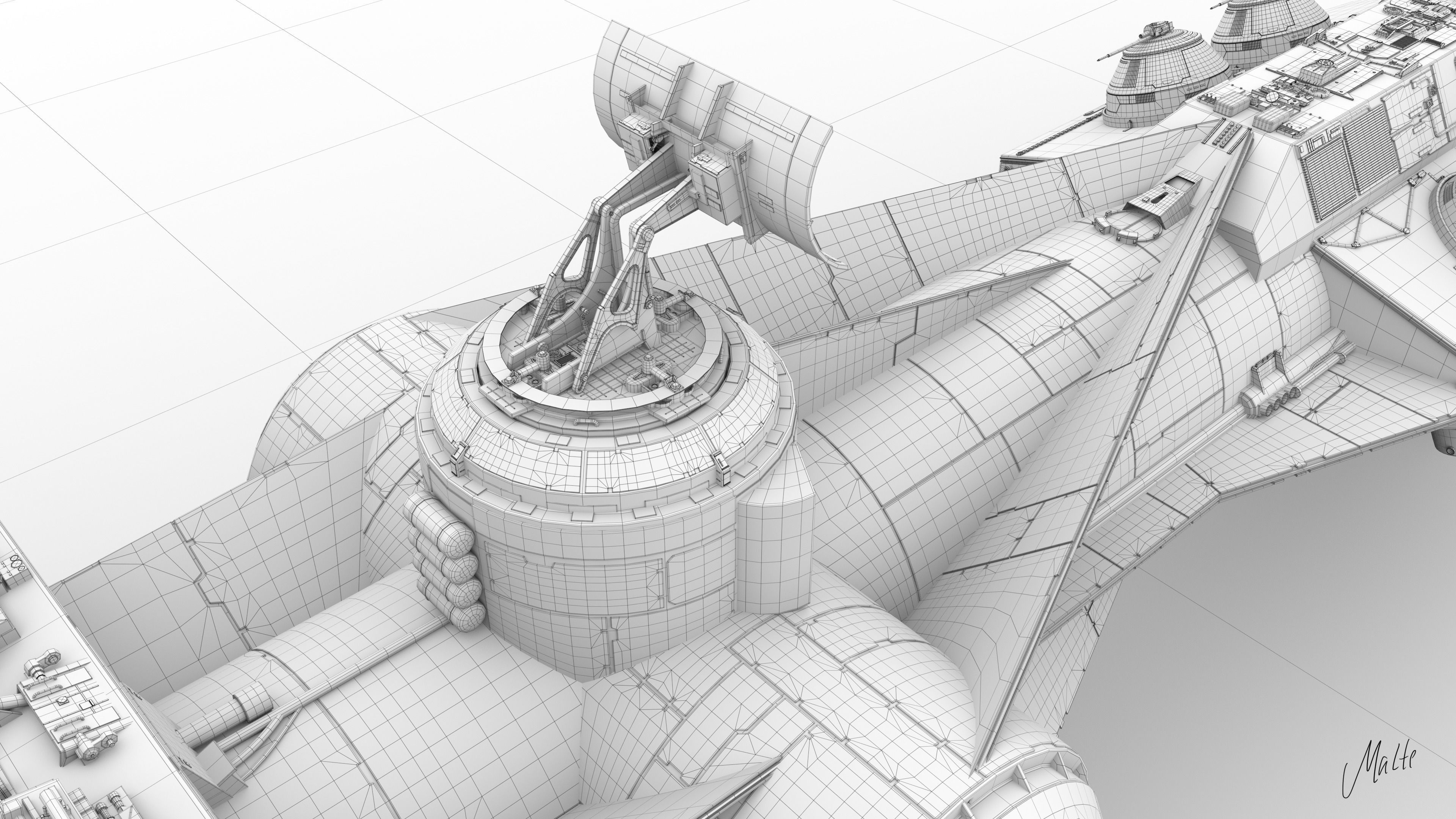 Tantive IV - Blockade Runner - Corellian Corvette Free 3D model_13