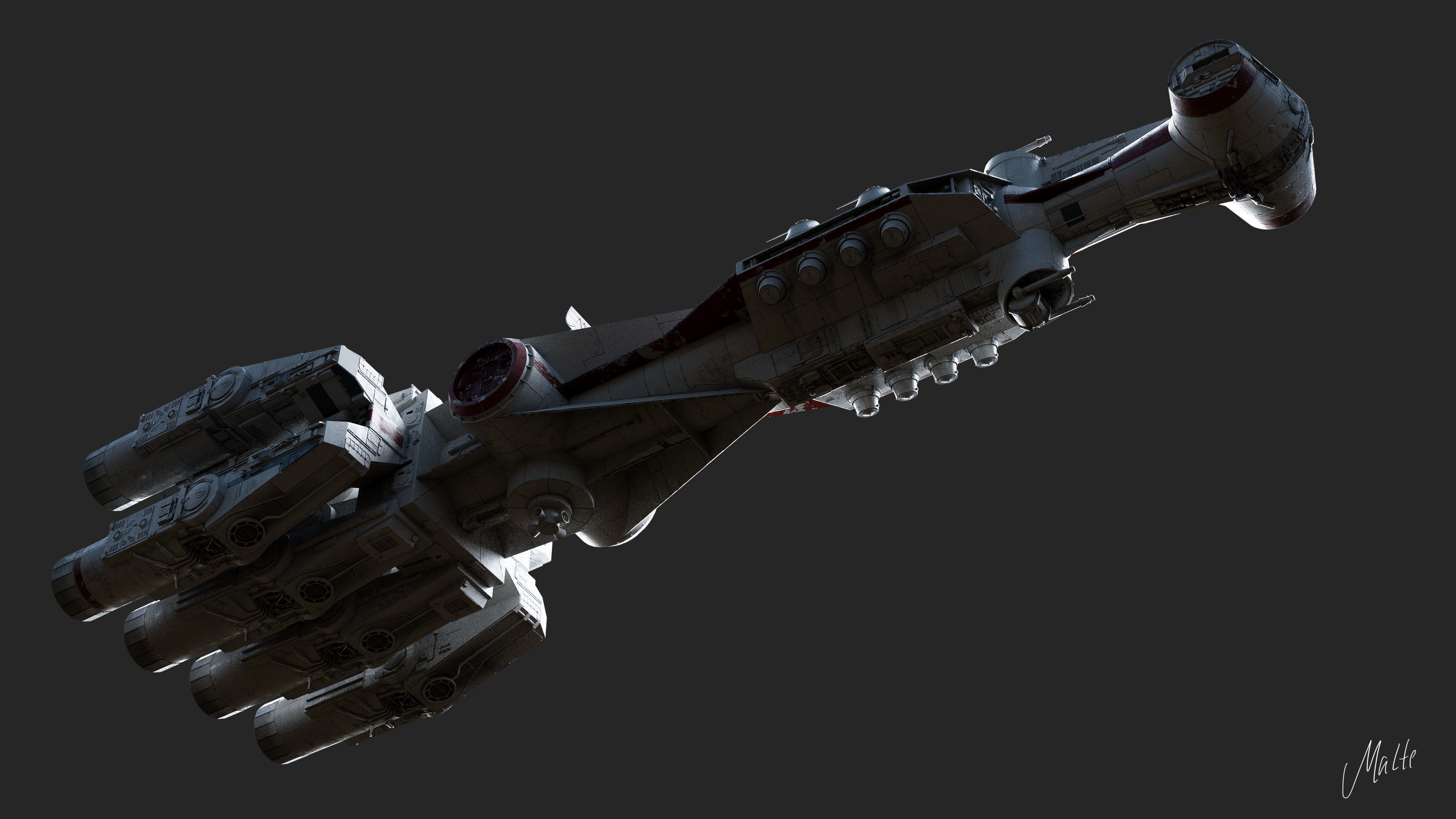 Tantive IV - Blockade Runner - Corellian Corvette Free 3D model_16