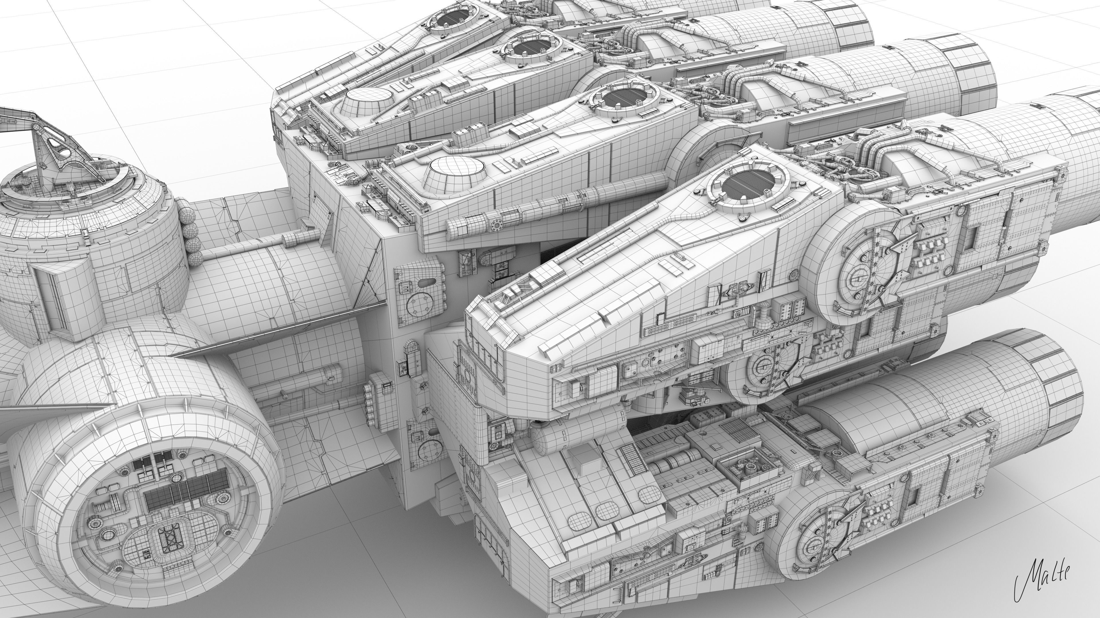 Tantive IV - Blockade Runner - Corellian Corvette Free 3D model_8