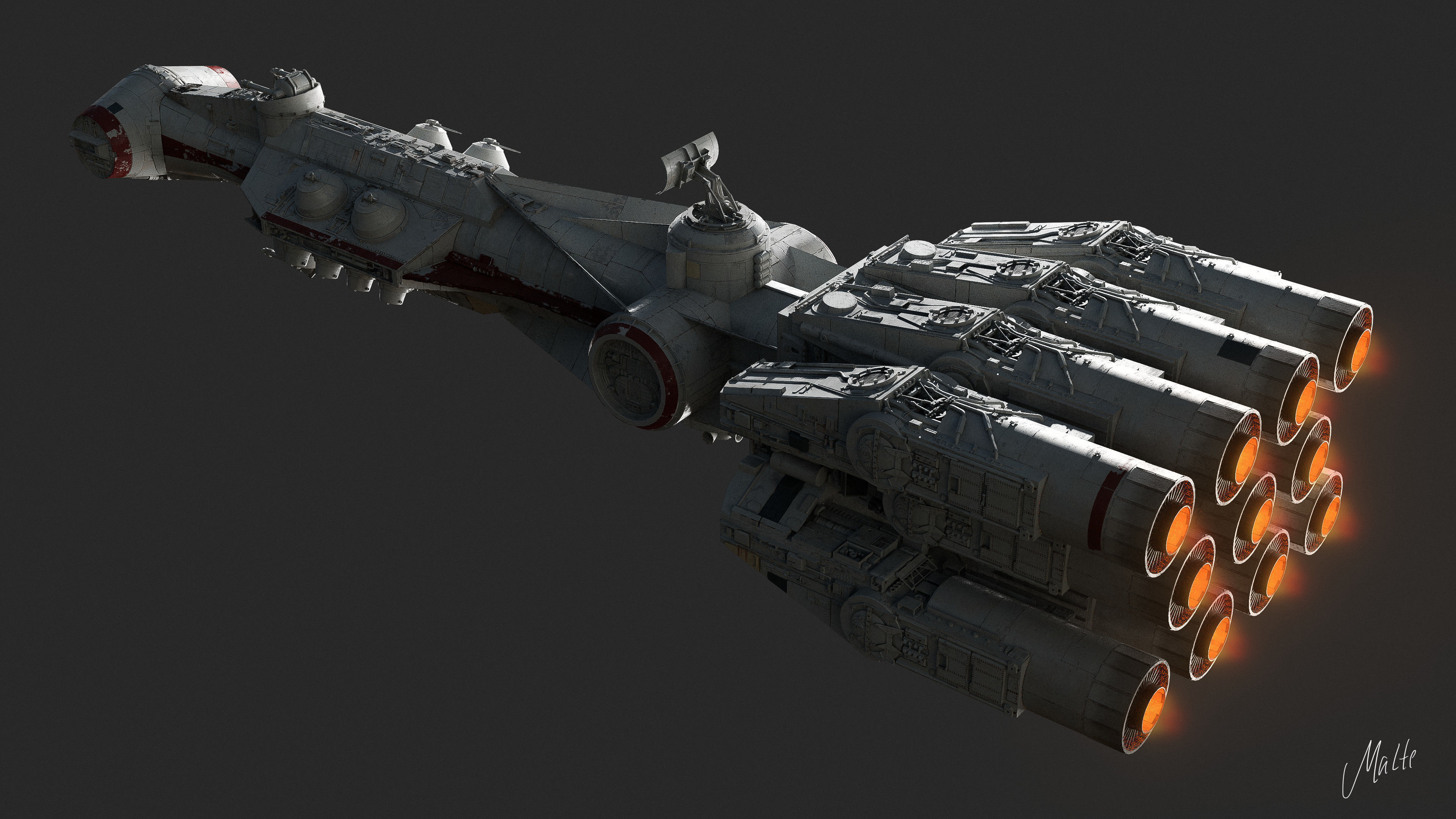 Tantive IV - Blockade Runner - Corellian Corvette Free 3D model_7