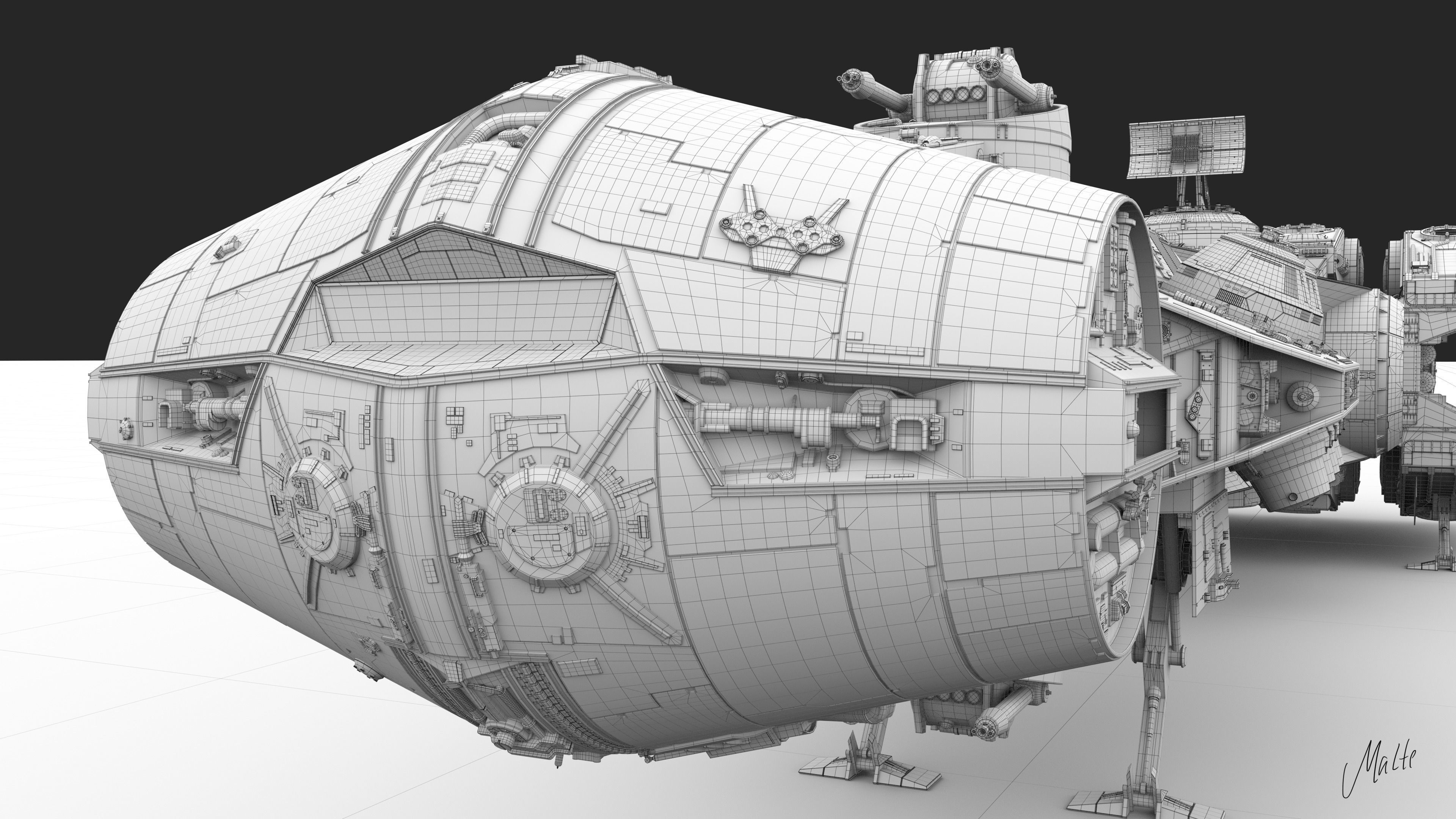 Tantive IV - Blockade Runner - Corellian Corvette Free 3D model_14