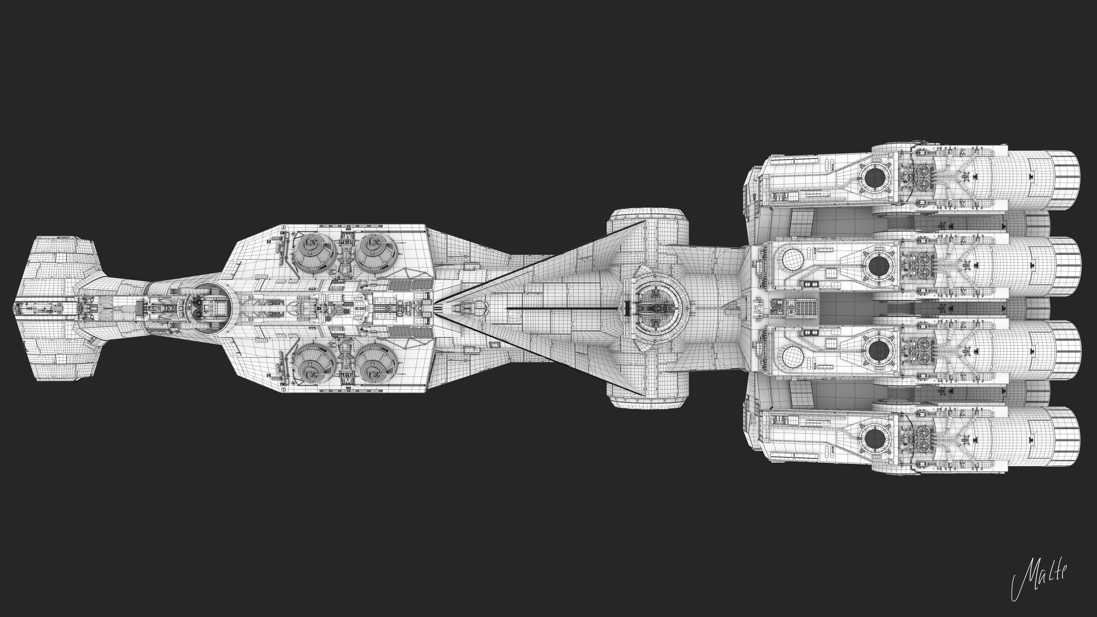 Tantive IV - Blockade Runner - Corellian Corvette Free 3D model_5