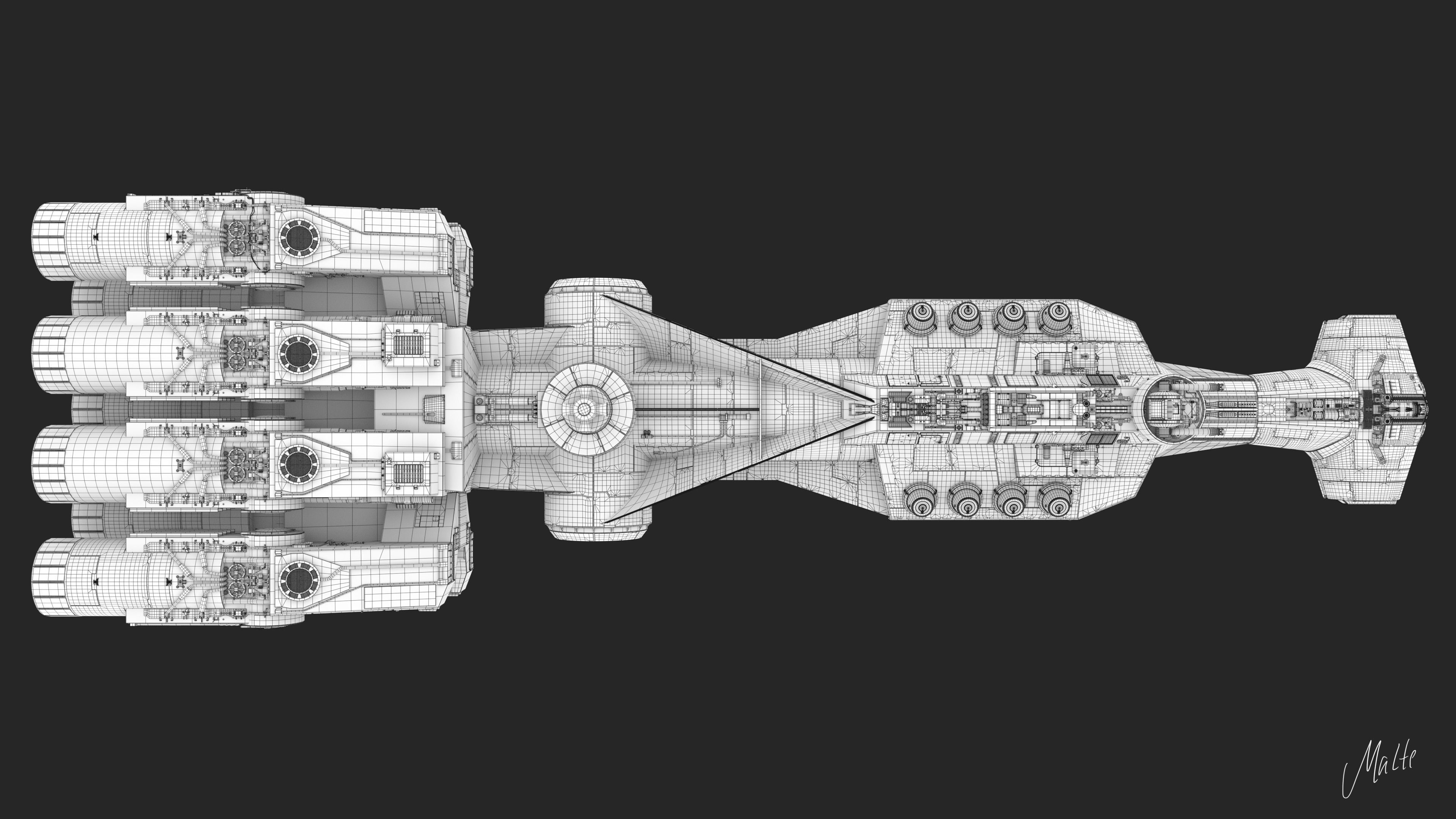 Tantive IV - Blockade Runner - Corellian Corvette Free 3D model_11