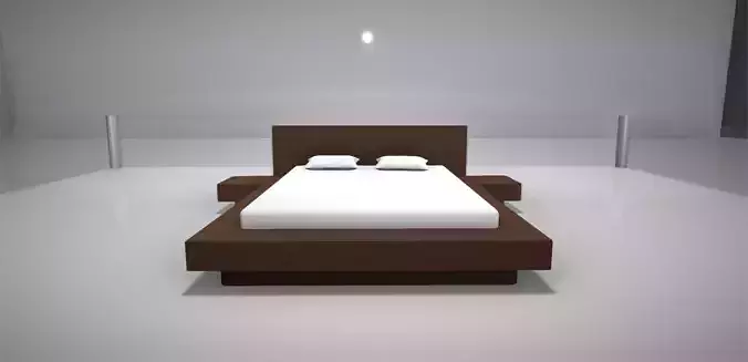 Modern Bed 1 Low-poly 3D model