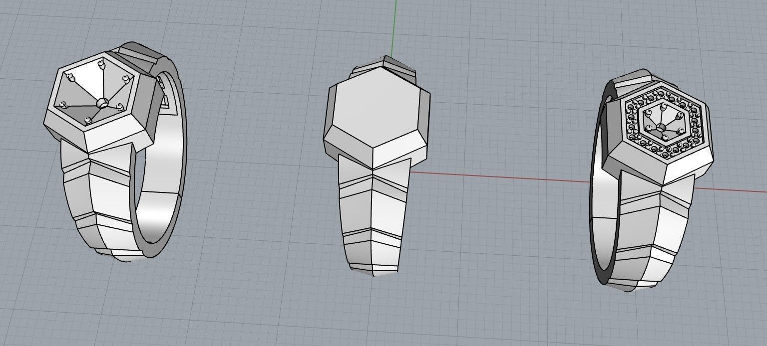 Man ring 04 3D print model_7