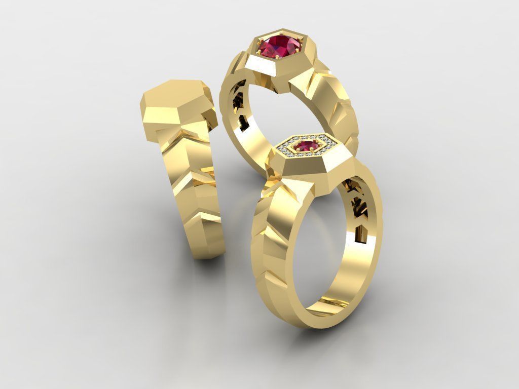 Man ring 04 3D print model_1