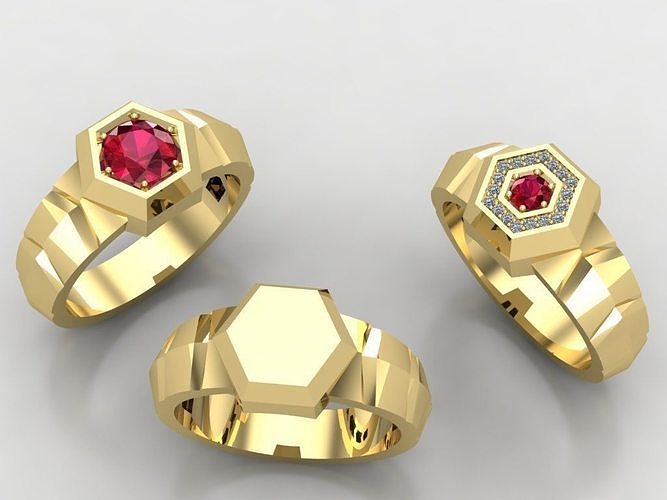Man ring 04 3D print model