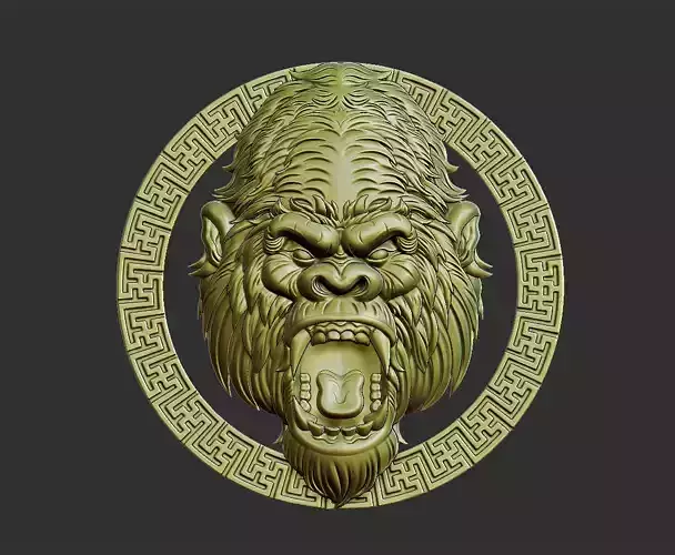 Gorilla Head 3D print model
