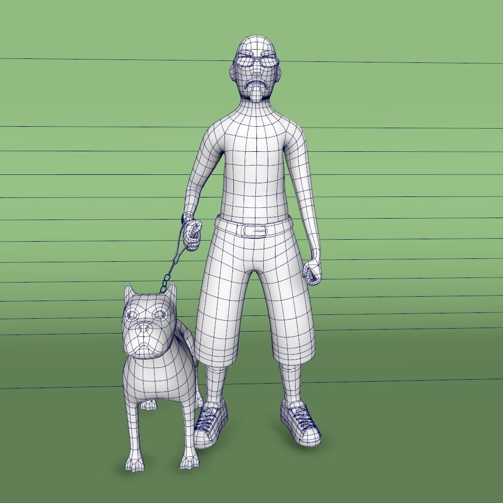 Pack 12 Characters Low-poly 3D model_15