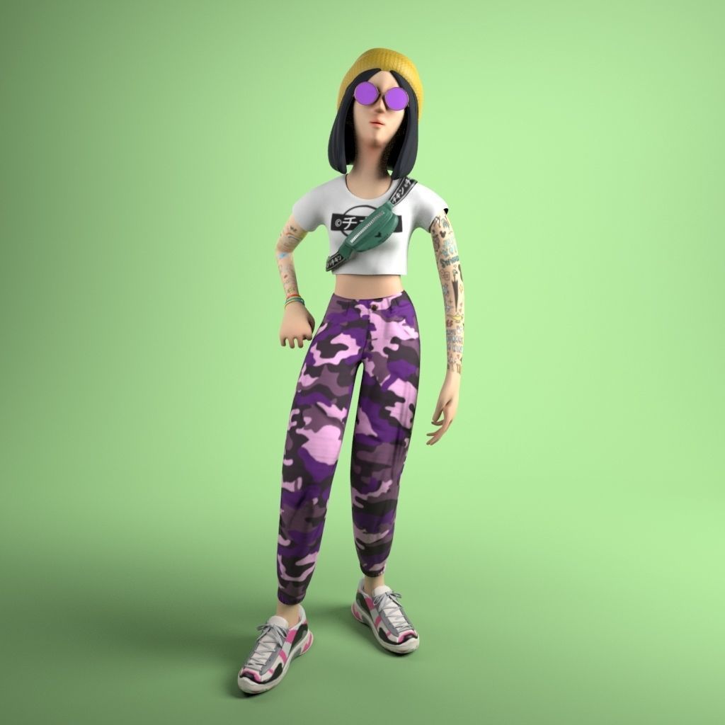Pack 12 Characters Low-poly 3D model_6