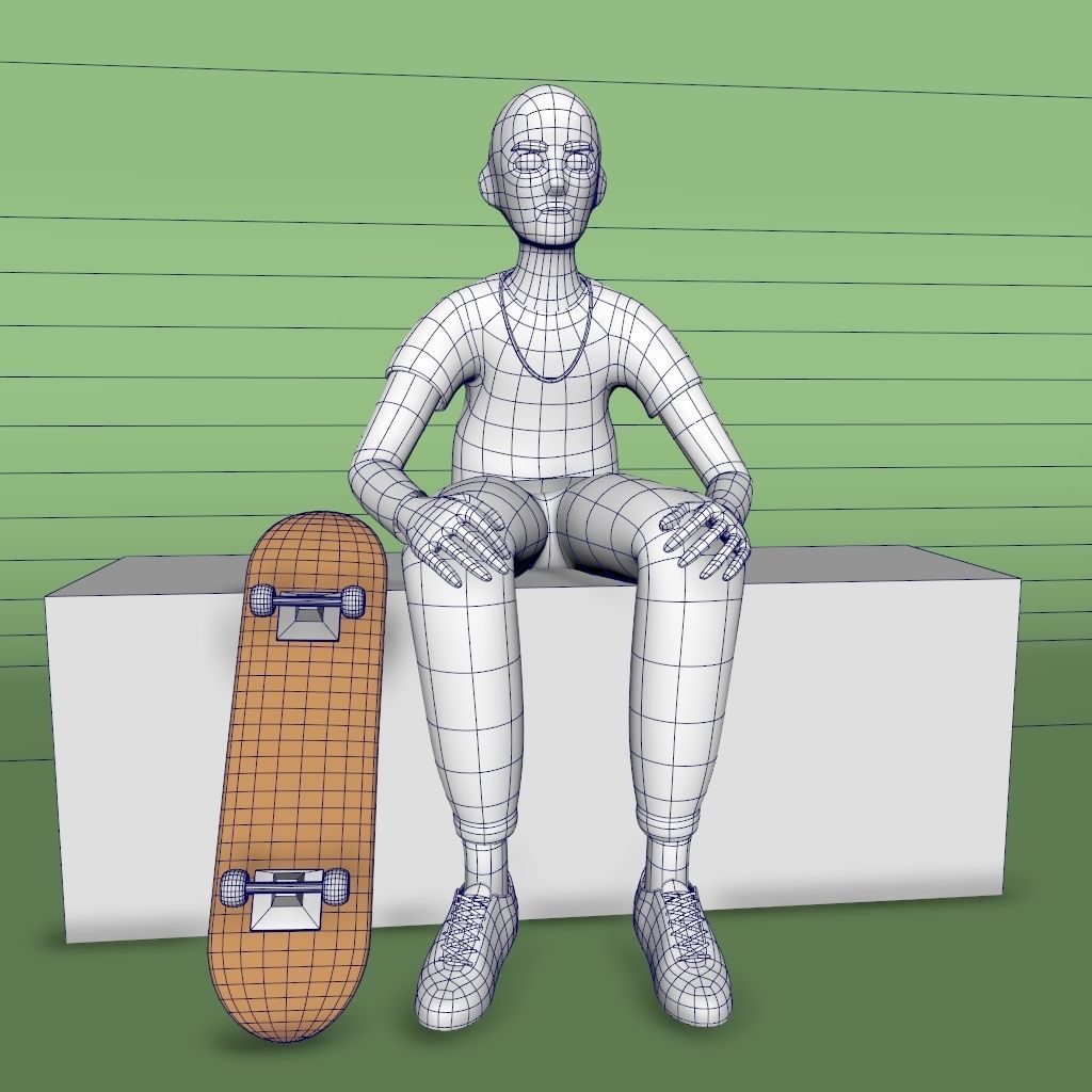 Pack 12 Characters Low-poly 3D model_23