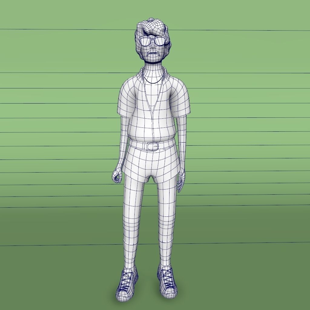 Pack 12 Characters Low-poly 3D model_17