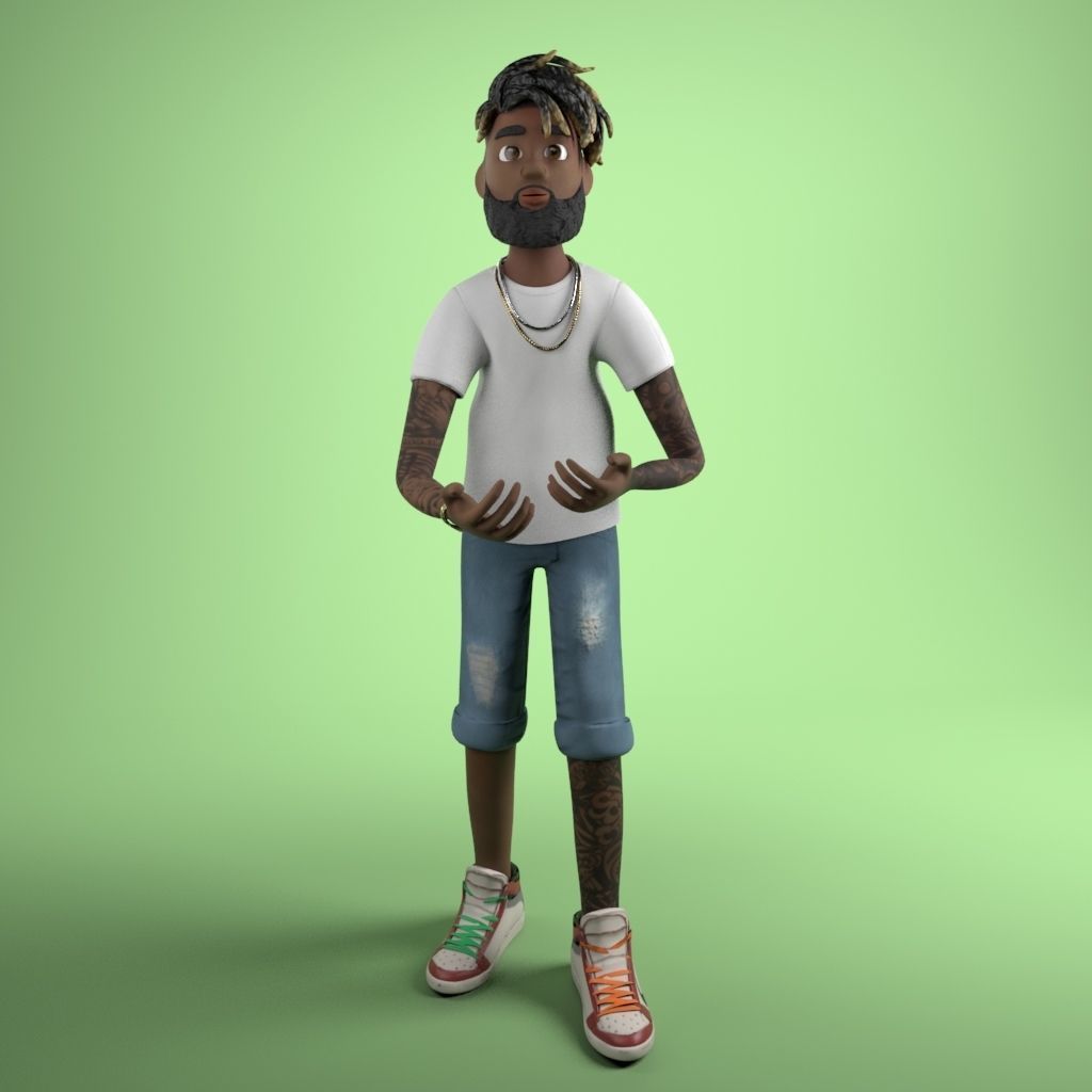 Pack 12 Characters Low-poly 3D model_12