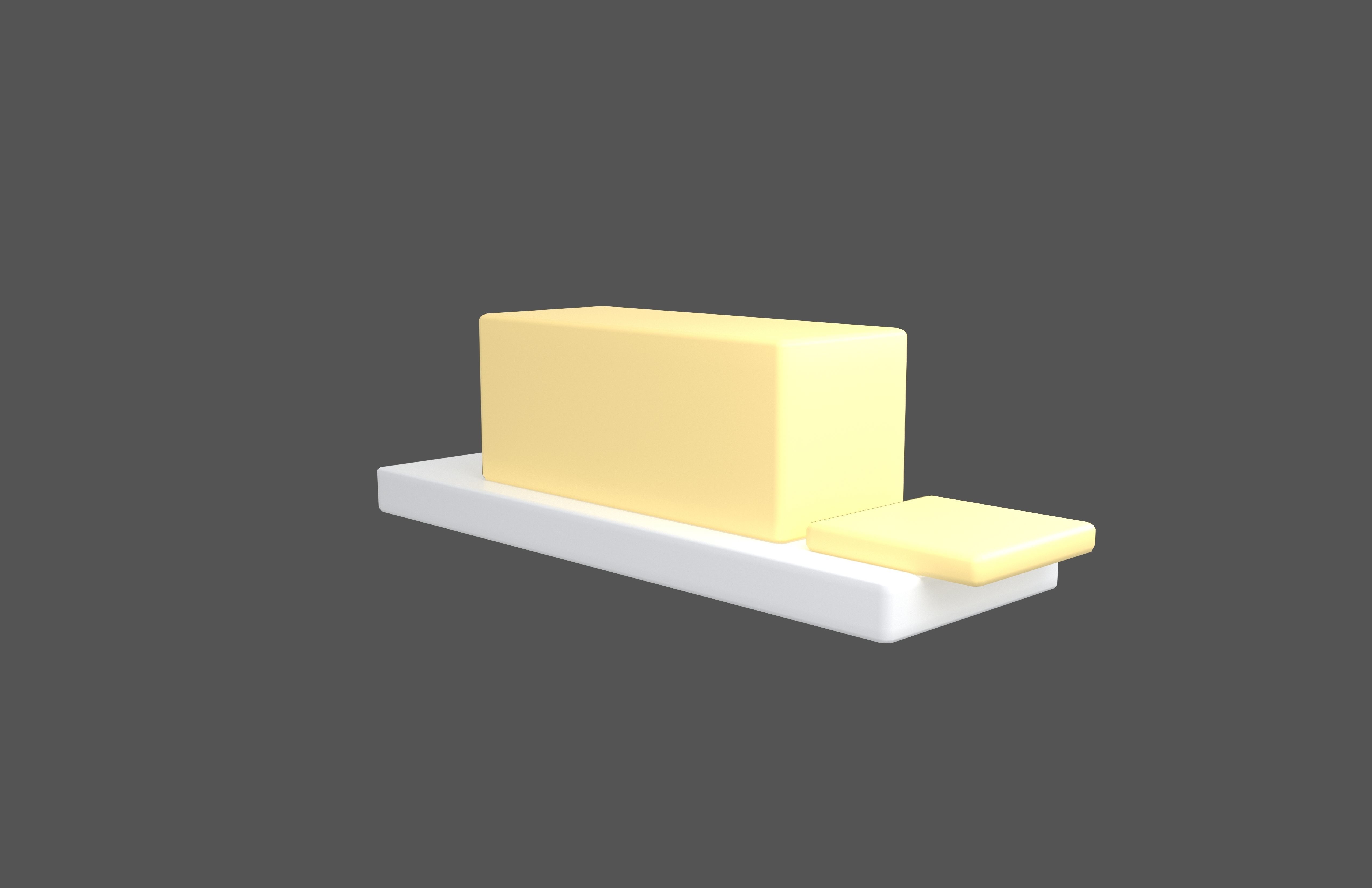 Butter v2 001 Low-poly 3D model_3