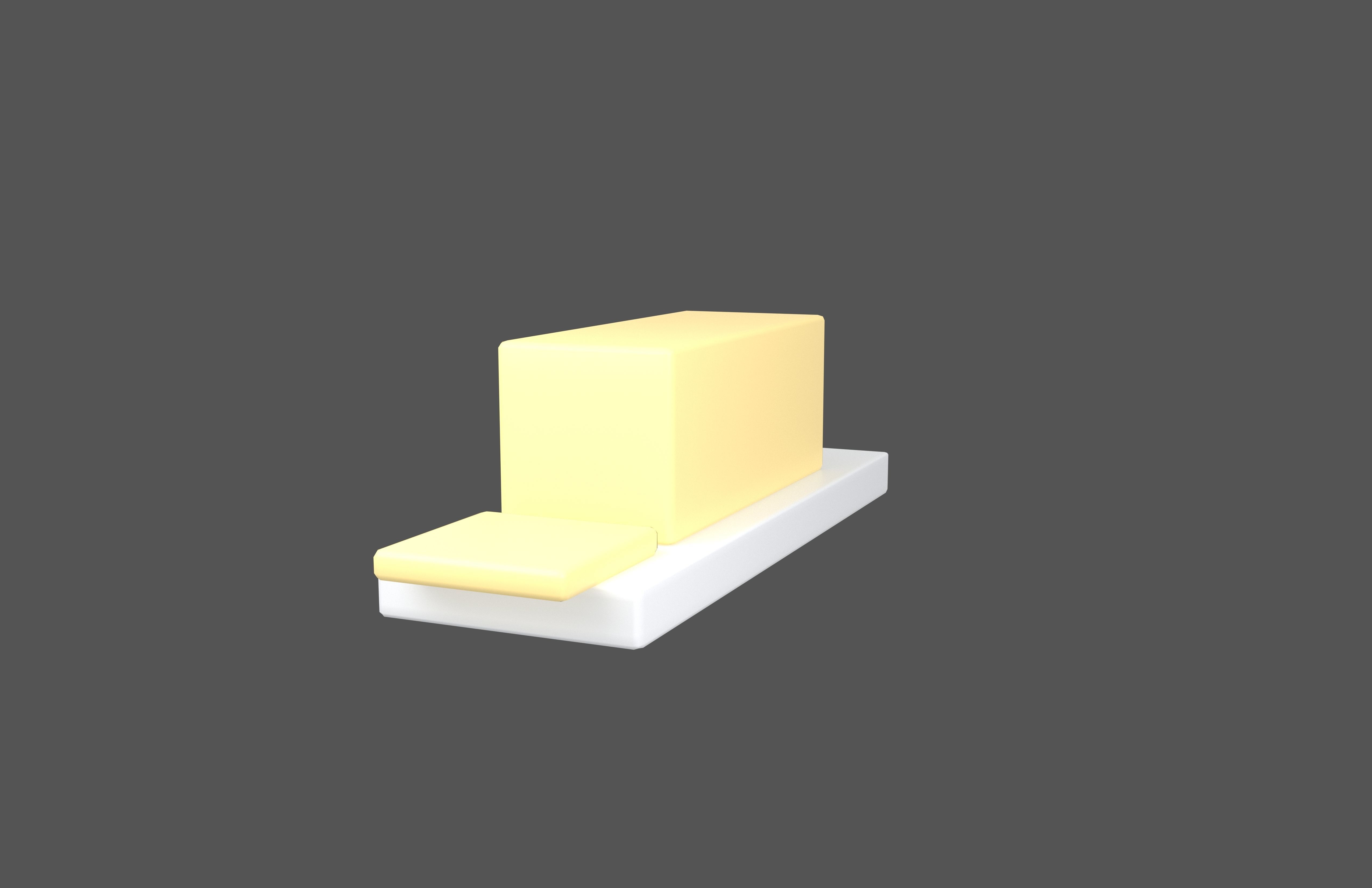Butter v2 001 Low-poly 3D model_2