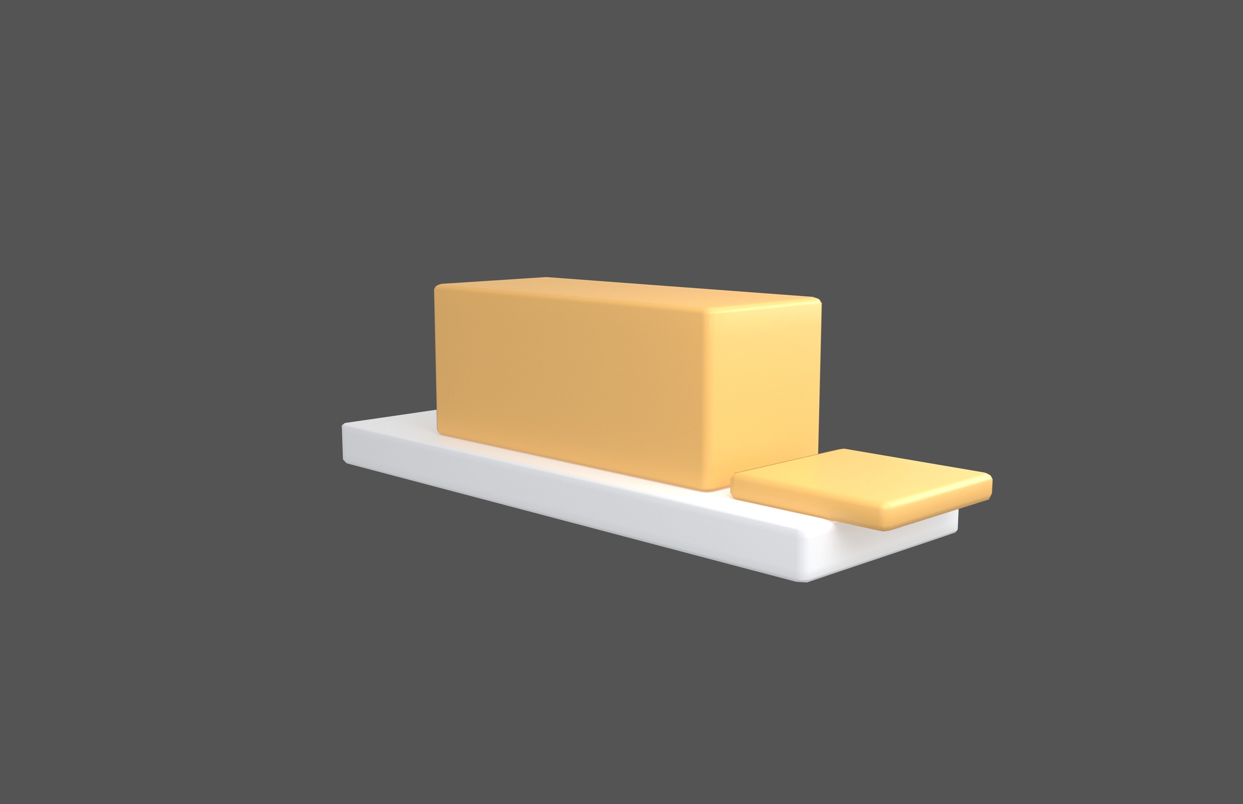 Butter v2 002 Low-poly 3D model_2