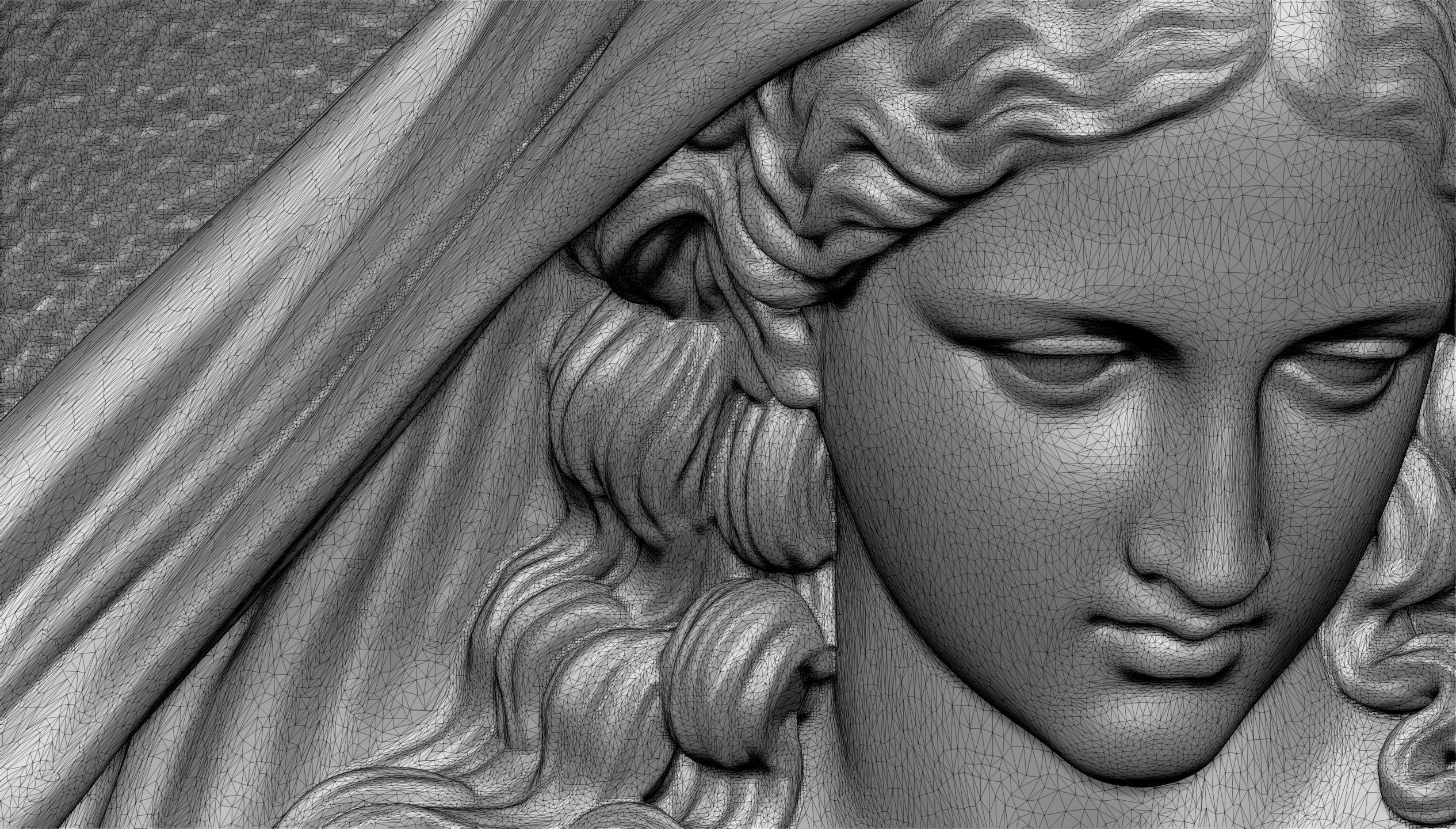 Holy Mary Medallion 3D print model_6