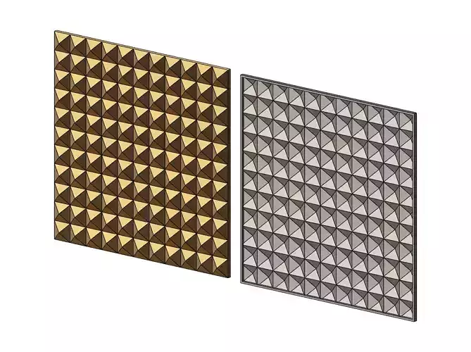 Geometrical Square Diamond pattern panel 3D print model