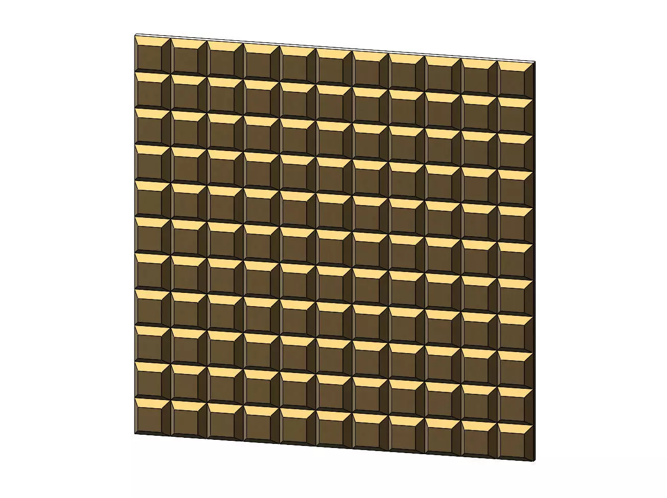 Chocolat squares pattern 3d panel 3D print model_0