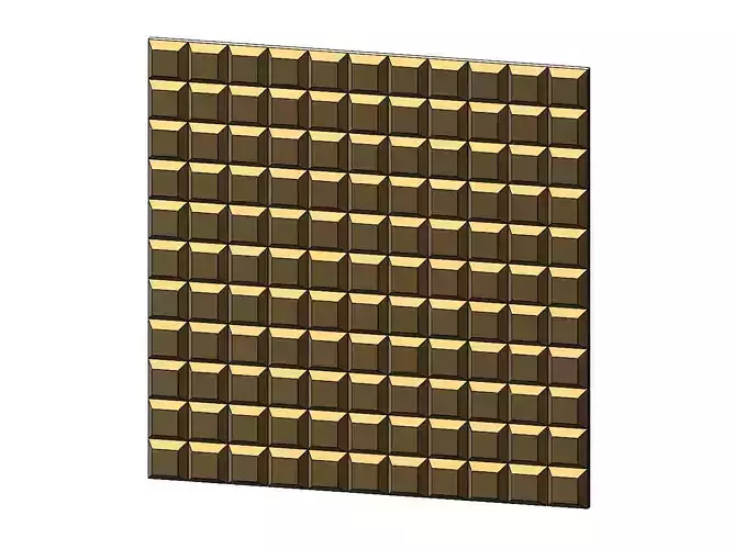 Chocolat squares pattern 3d panel