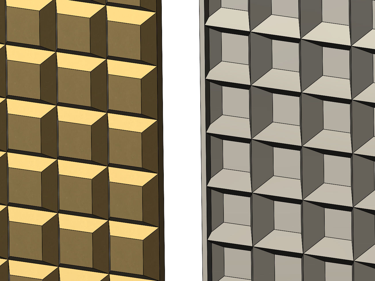 Chocolat squares pattern 3d panel 3D print model_8