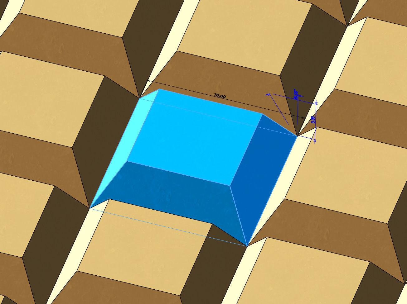 Chocolat squares pattern 3d panel 3D print model_5