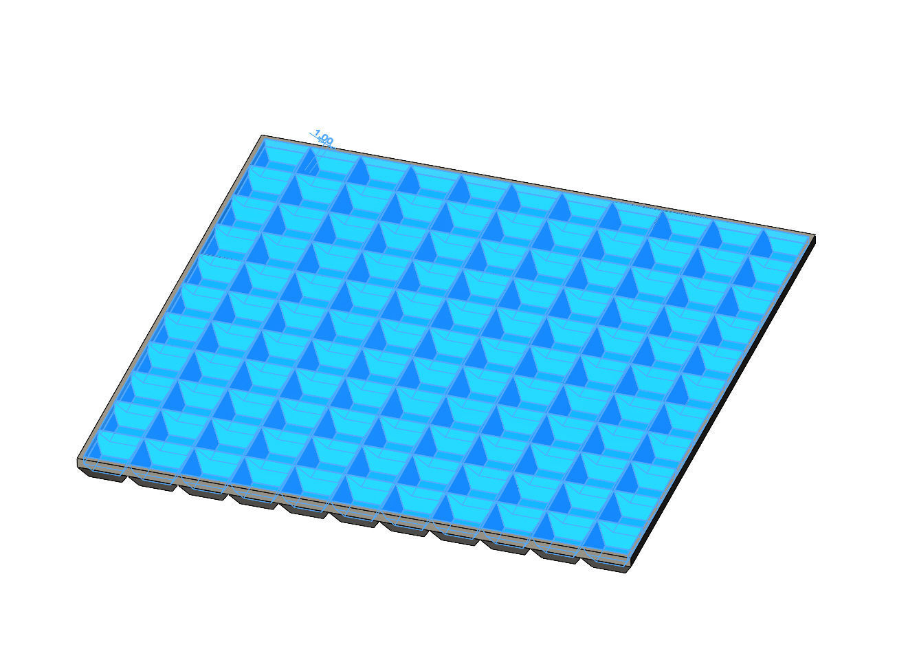 Chocolat squares pattern 3d panel 3D print model_7