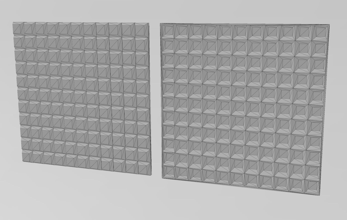 Chocolat squares pattern 3d panel 3D print model_11