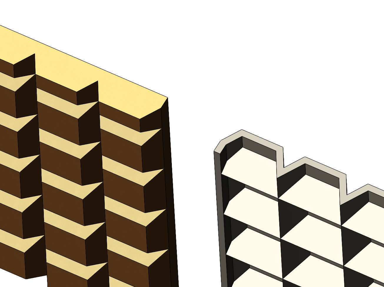 Chocolat squares pattern 3d panel 3D print model_9