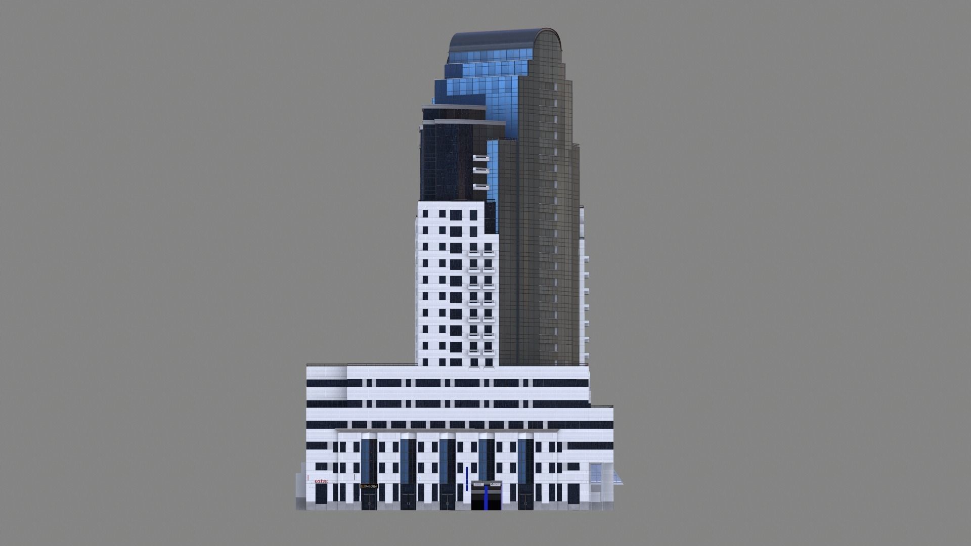88 Howard Street Building San Francisco Low-poly 3D model_8