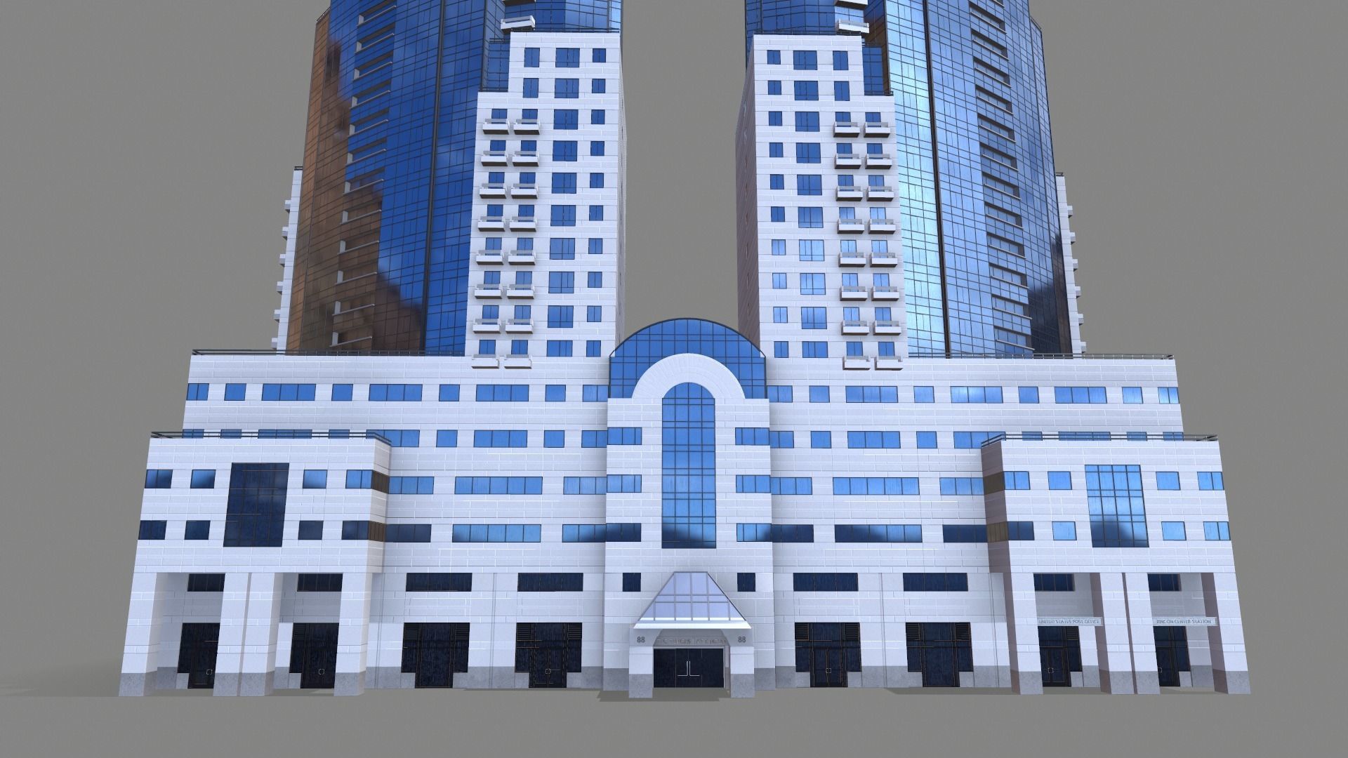 88 Howard Street Building San Francisco Low-poly 3D model_5