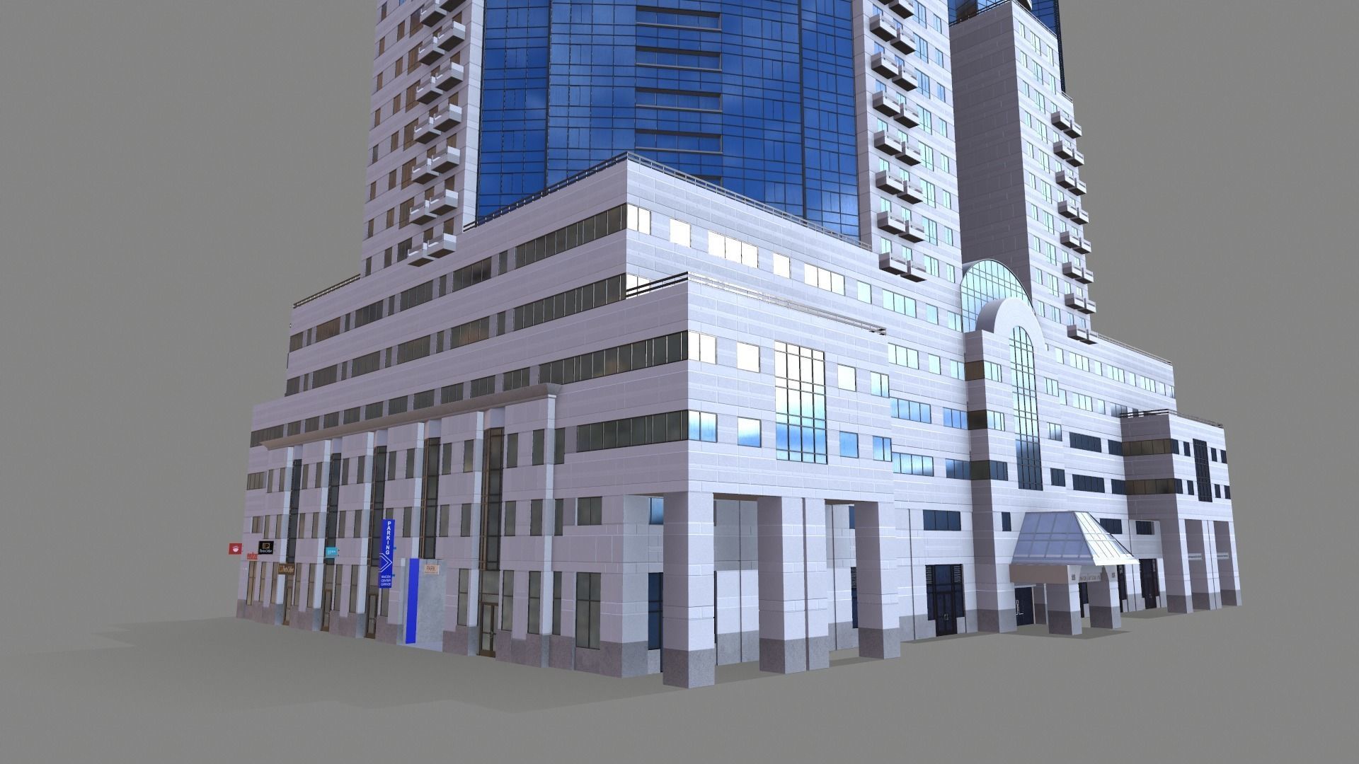 88 Howard Street Building San Francisco Low-poly 3D model_4