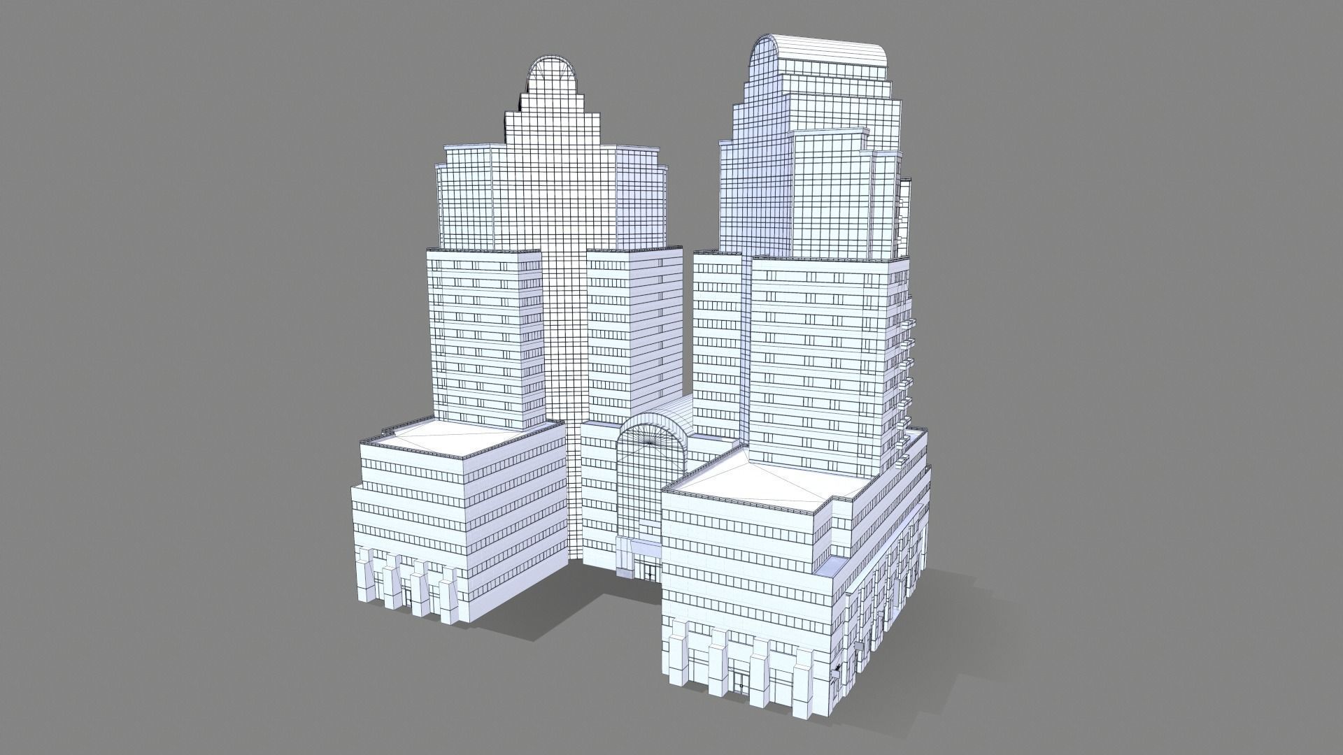 88 Howard Street Building San Francisco Low-poly 3D model_11