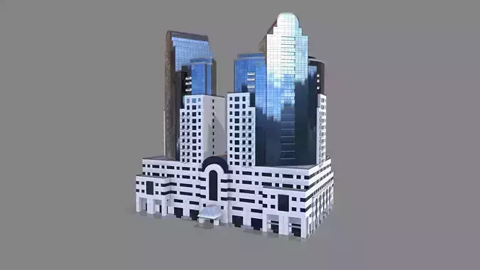 88 Howard Street Building San Francisco Low-poly 3D model