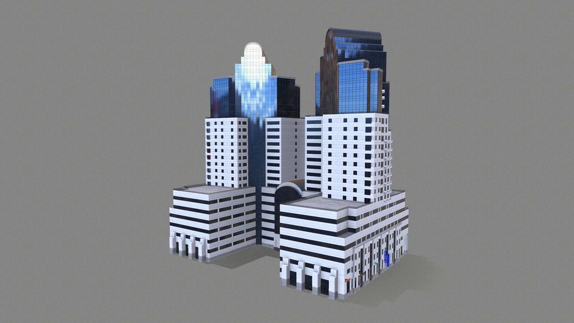 88 Howard Street Building San Francisco Low-poly 3D model_2