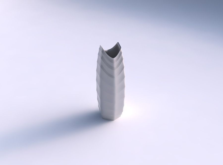 Vase double arc hexagon with small horizontal sections 3D print model
