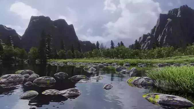 Scene Lake 3D model