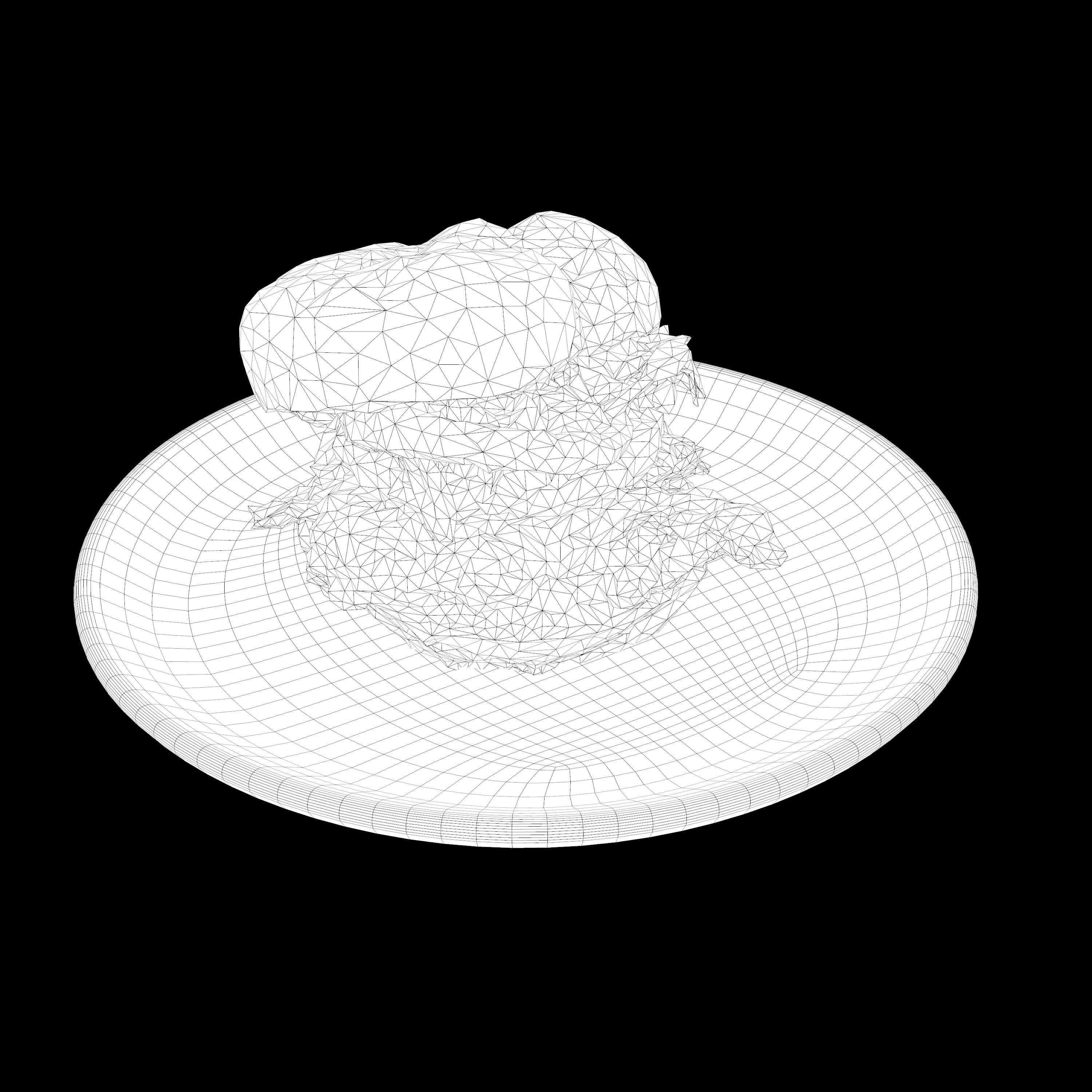 Burger Low-poly 3D model sandwich on plate Low-poly 3D model_14