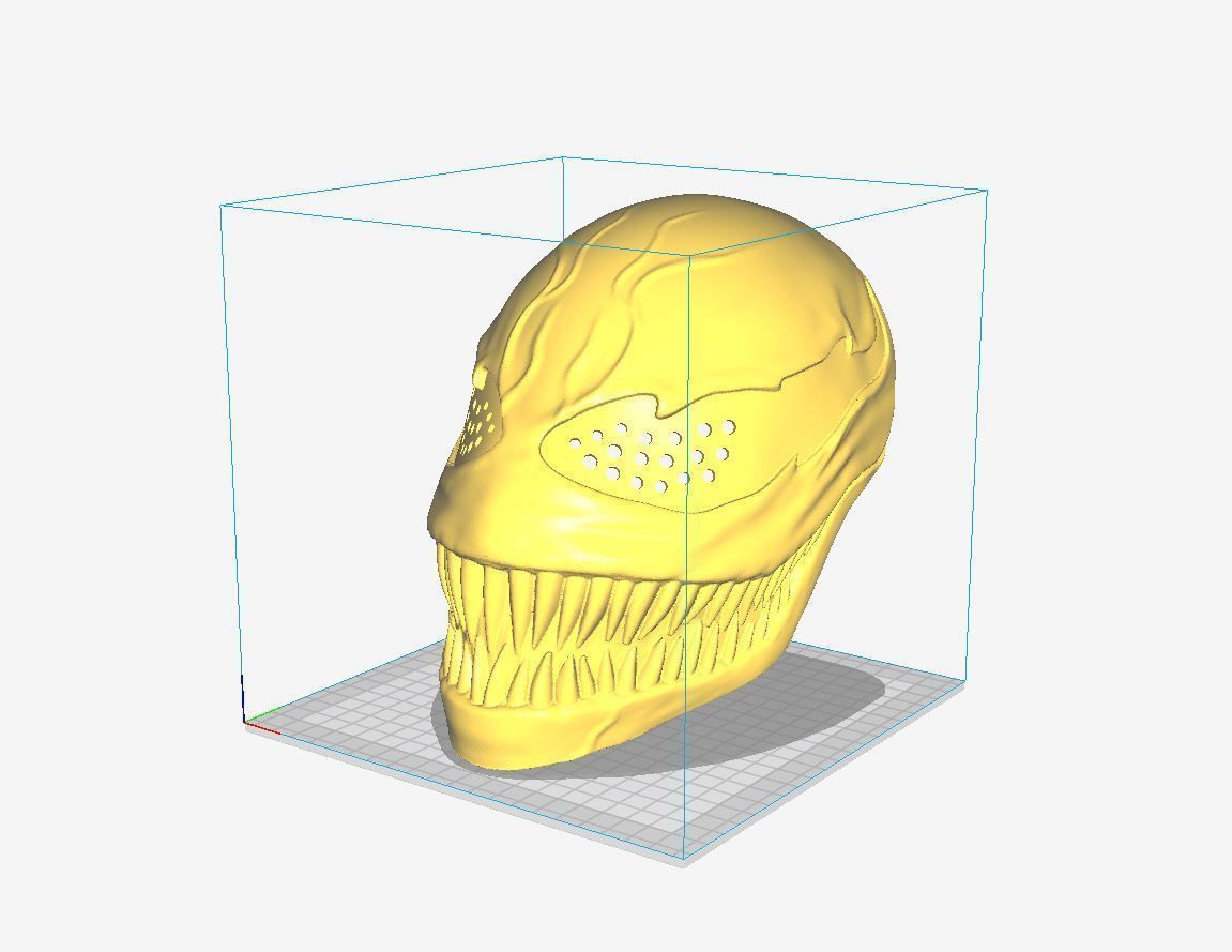 Venom Half Mask - Marvel Cosplay - Halloween Mask 3D print model_24