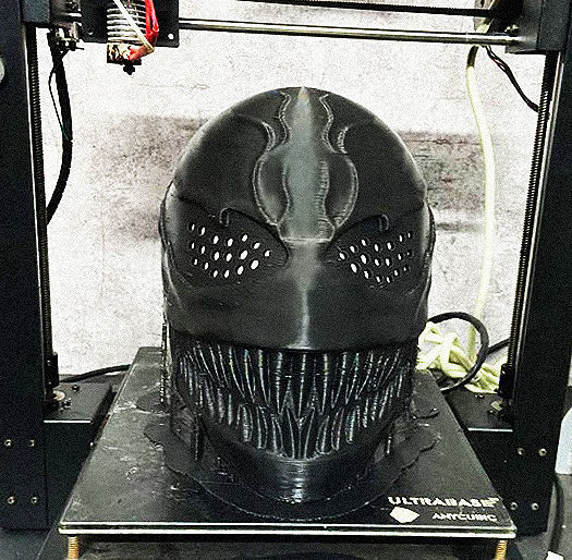 Venom Half Mask - Marvel Cosplay - Halloween Mask 3D print model_26