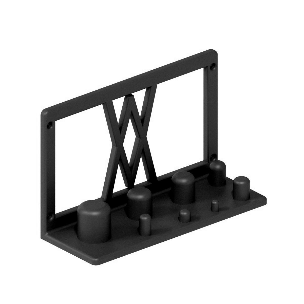 Wall Mount for Power Adapter Set 8pcs 002 I for screws  Free 3D print model_4